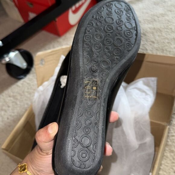 Womens black loafer wedges  size 9 NIB - Picture 5 of 9